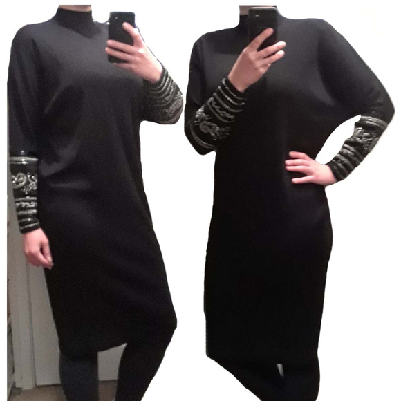 New Vintage LIZ CLAIBORNE Sweater Dress M/L 8-12 - Picture 3 of 8